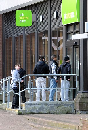 Popular spot: Job Centres across the country as people search for work