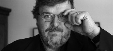 Portrait, Michael Moore, 04/03/09. (photo: Ann-Christine Poujoulat/Getty Images)