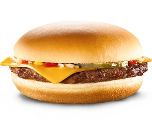 The burger (above) and the taco appeared 'mummified', the doctors said, but had not rotted after two years in the open air 
