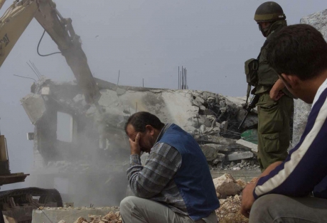 Home demolition in Hebron (image from anticap.wordpress.com)