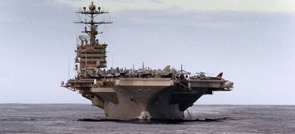 The USS John C Stennis is reportedly heading into the Persian Gulf in response to Iranian war games held earlier this month, 12/29/11. (photo: US Navy)
