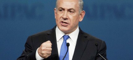 Israeli Prime Minister Benjamin Netanyahu speaks at the American Israel Public Affairs Committee (AIPAC) policy conference, 03/05/12. (photo: Reuters)