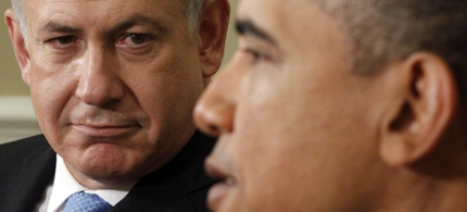 Israeli Prime Minister Benjamin Netanyahu and President Barack Obama meet at the White House, 03/05/12. (photo: AP)