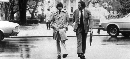 Investigative journalists Carl Bernstein and Bob Woodward, 04/11/76. (photo: Betty Mimms/CORBIS SYGMA)