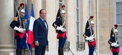 French President Francois Hollande at the Elysee presidential Palace in Paris, 06/26/12. (photo: Getty Images)