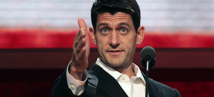 Paul Ryan delivering his acceptance speech at the Republican National Convention. (photo: AP) Paul Ryan delivering his acceptance speech at the Republican National Convention. (photo: AP)