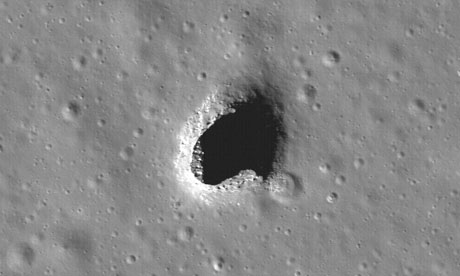 A pit in Mare Ingenii on the moon