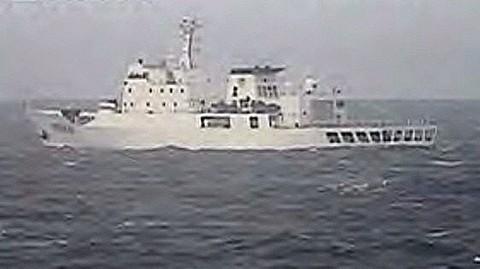Photo taken by Japanese Coast Guard shows Chinese fisheries patrol ship 