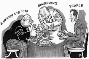 BANKS-GOVERNMENT-AND-PEOPLE-CARTOON