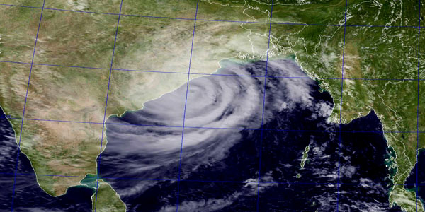 Cyclone Phailin Slams India