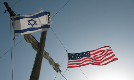 Israeli and American flags