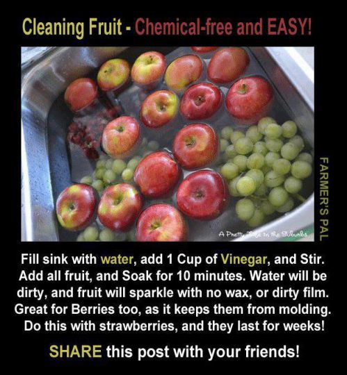 CLeaning Fruit With Vinegar