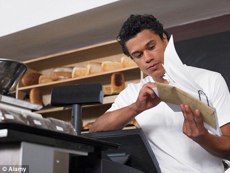 Bust: There were 7,994 'business deaths' - equal to 121 every working day - and close to the peak reached during the depths of the recession (picture posed by model)