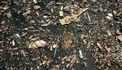 The Odaw River in Accra, Ghana is one of the most polluted in the world. Much of the waste comes from the Agbogbloshie e-waste landfill. Photo Credit: Bit Rot Project
