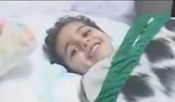 Little girl who survived shooting in Gaza