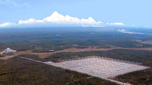 HAARP operational site on the edge of Denali State Park northeast of Anchorage, Alaska (Ph...