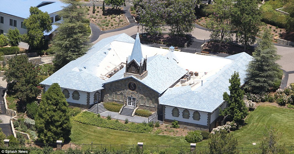 Headquarters: The Scientology base in California has a church, mansion, golf course accommodation and swimming pool 