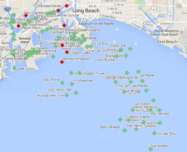 long beach port map