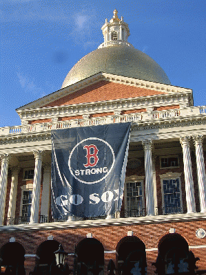 From http://commons.wikimedia.org/wiki/File:Massachusetts_State_House_Red_Sox_Banner.JPG: Massachusetts State House Red Sox Banner