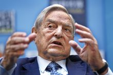 George Soros, chairman, Soros Fund Management, speaks during a forum "Charting A New Growth Path for the Euro Zone" at the IMF/World Bank annual meetings in Washington, Saturday, Sept. 24, 2011.  (AP Photo Manuel Balce Ceneta)