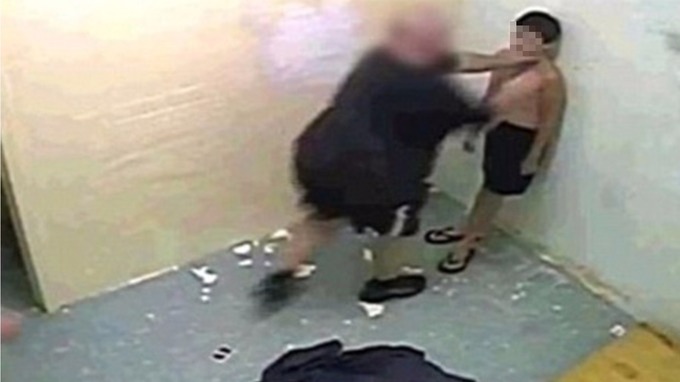 The young boys were subjected to aggression in the footage.