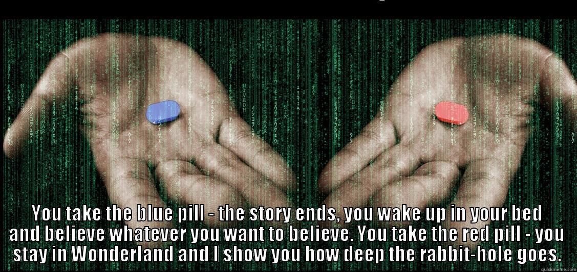 Image result for matrix red pill blue pill meme