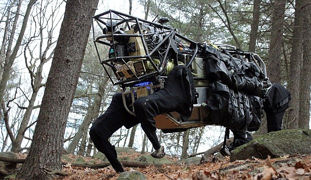 Walkies: Boston Dynamics LS3 AlphaDog, a four-legged, autonomous robot that can follow a soldier carrying 400 pounds of supplies