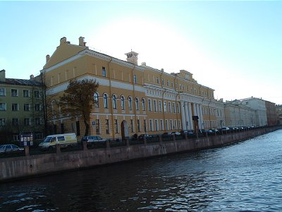 The Yussopov's palace next to the Moika canal, St. Petersburg, the site of Rasputin's murder.
